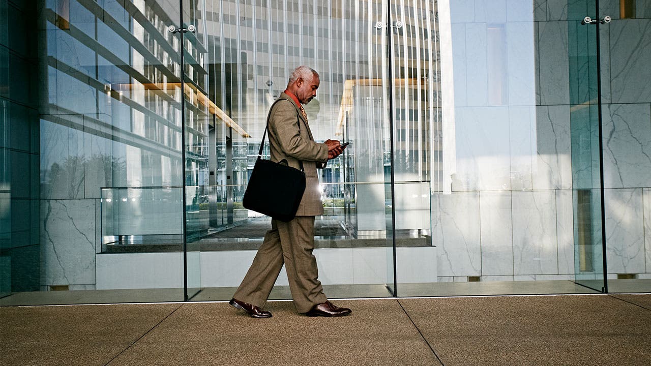 Man checking his phone