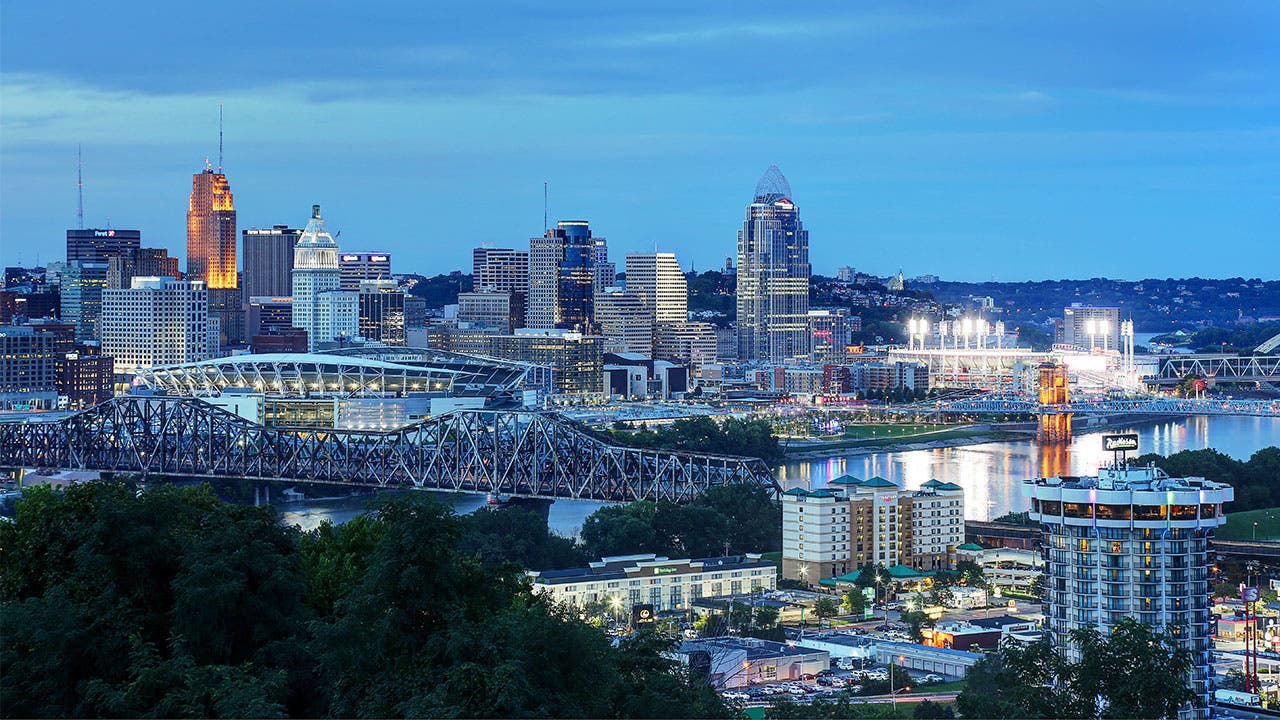 The Cincinnati riverfront