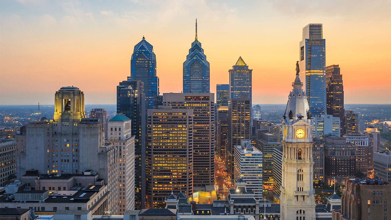 The Philadelphia skyline