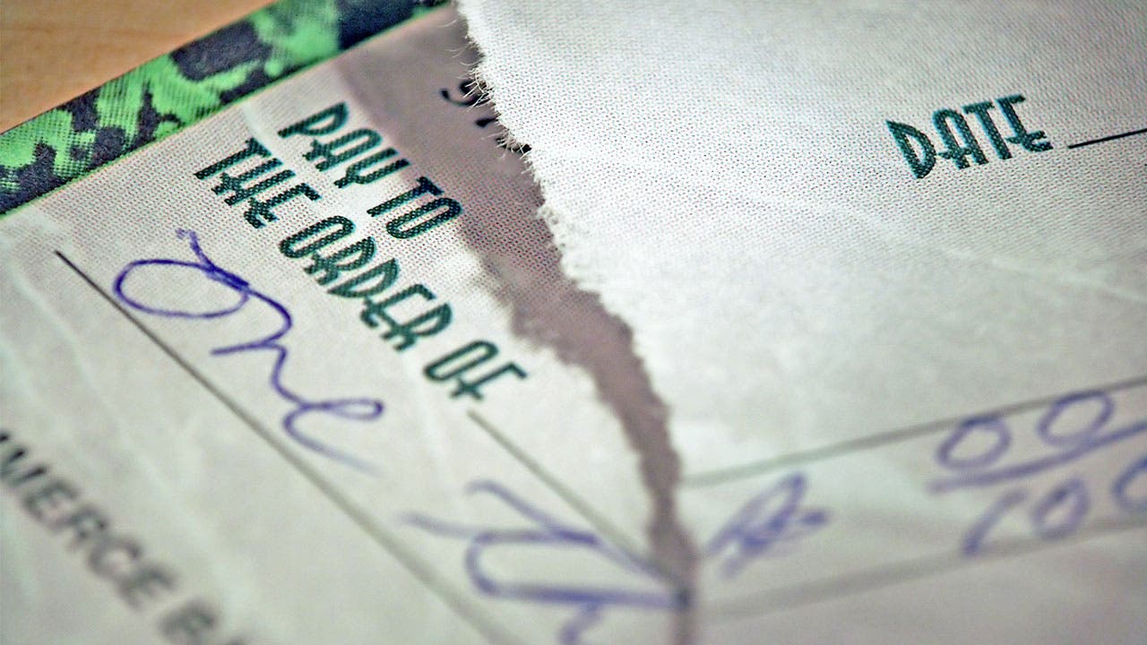 Torn cancelled check