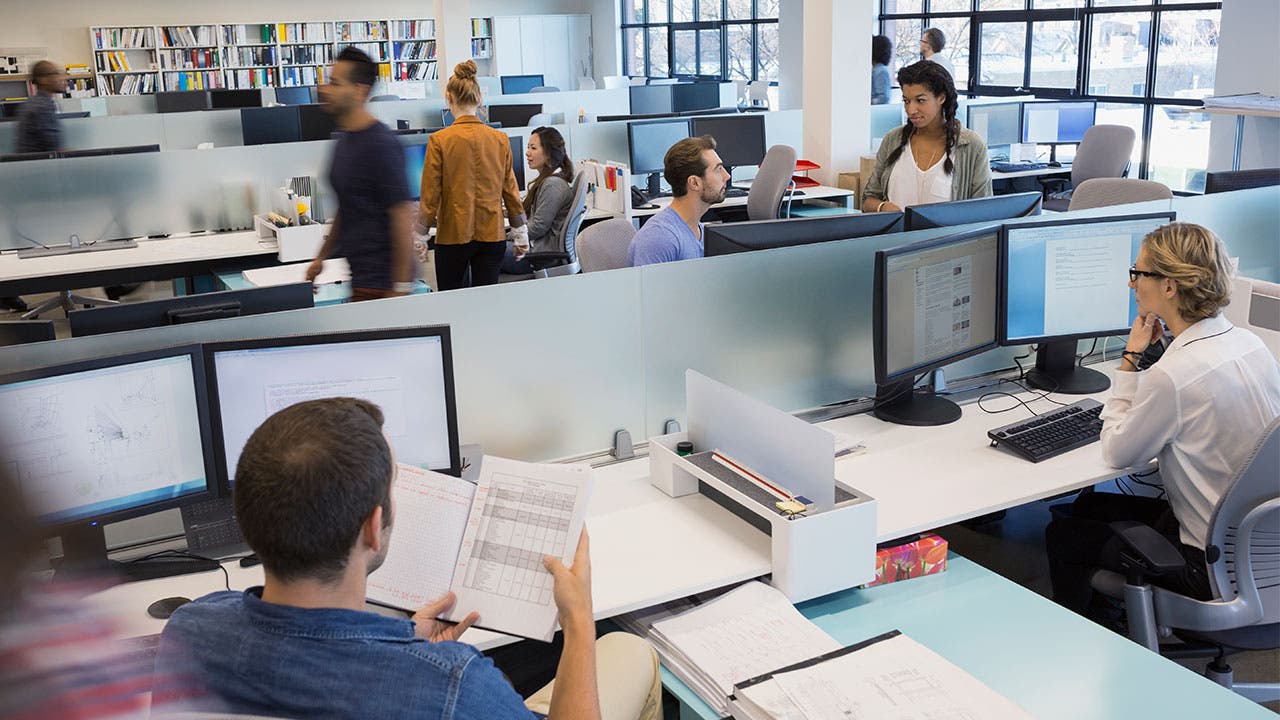 Busy office place