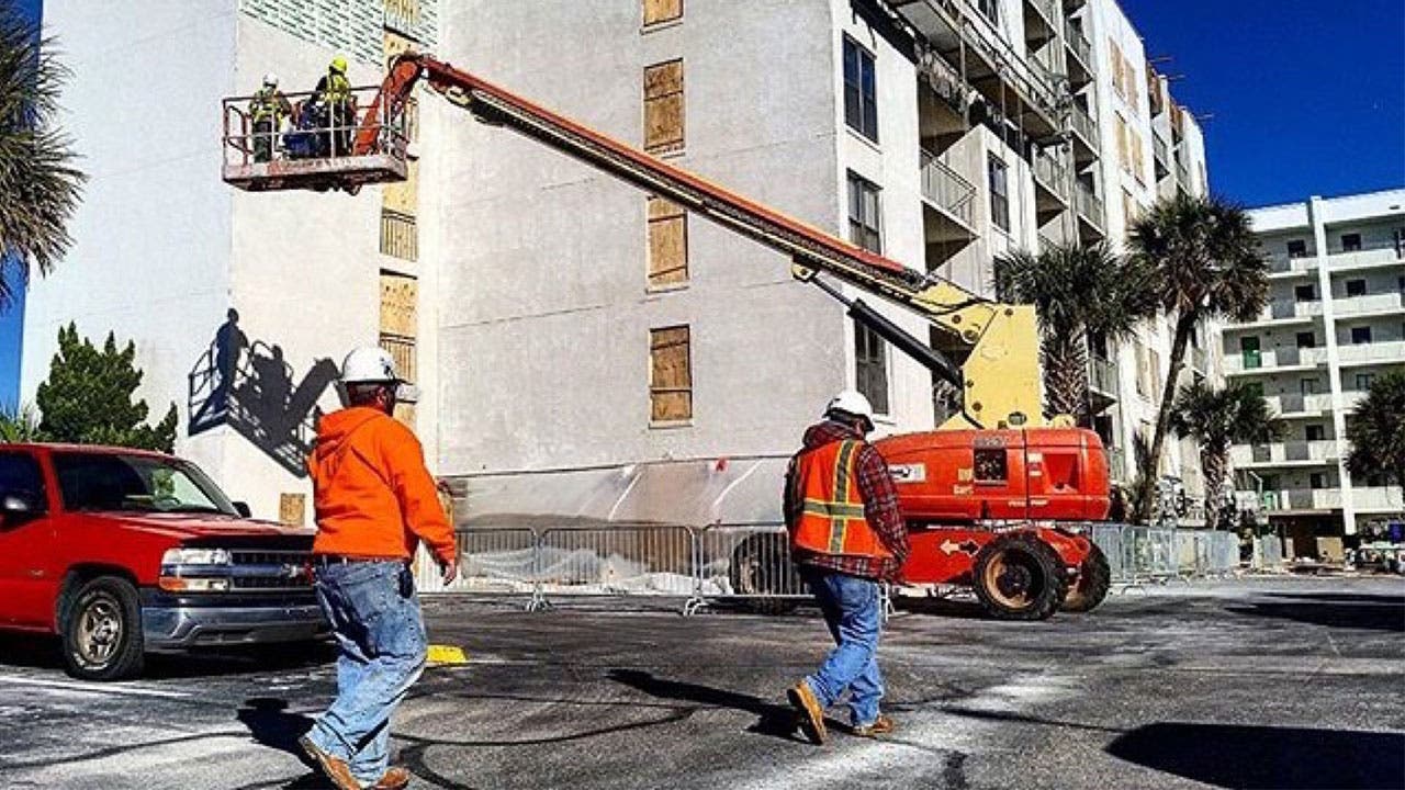 Men on a construction job