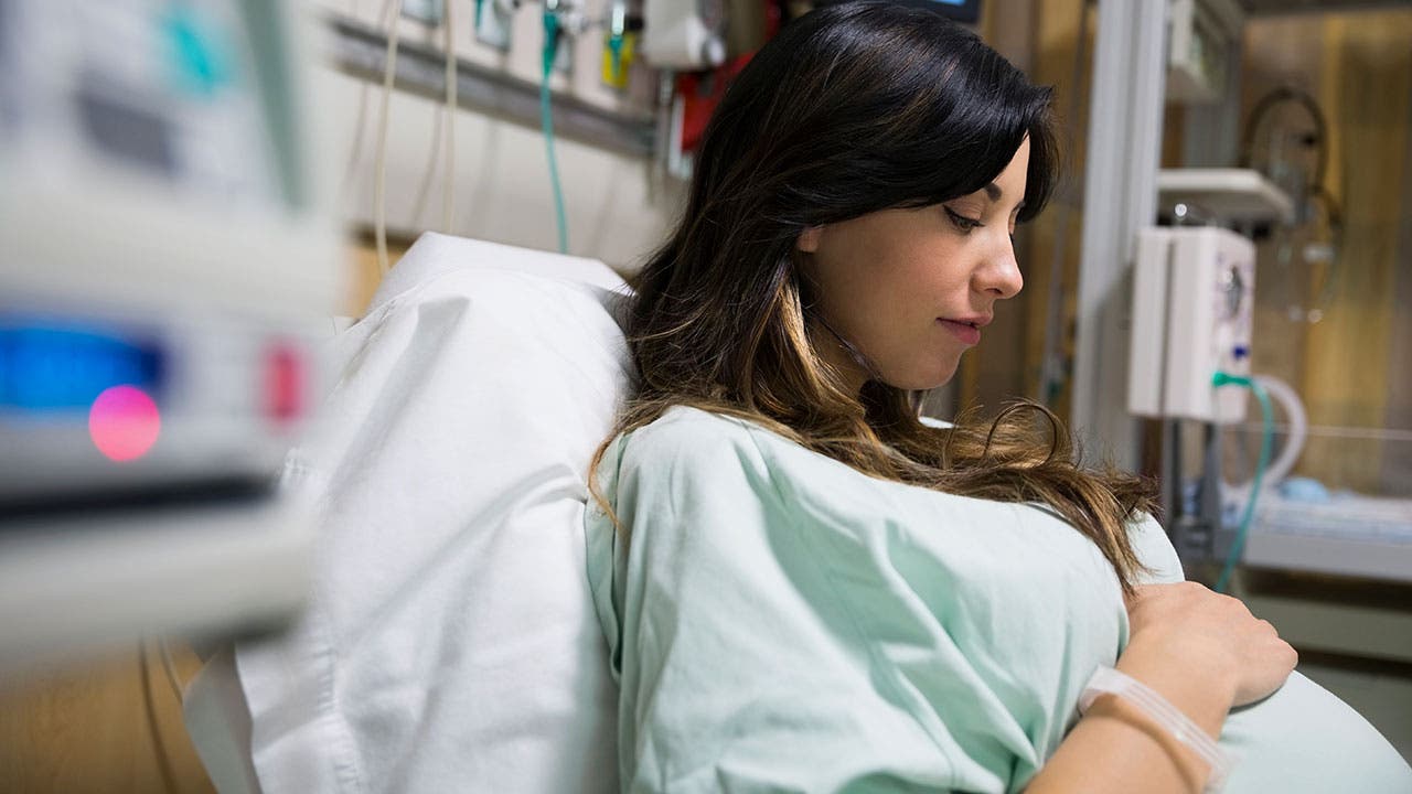 Pregnant woman at the hospital