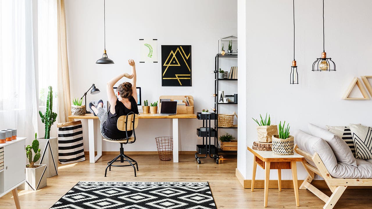 Woman in home office