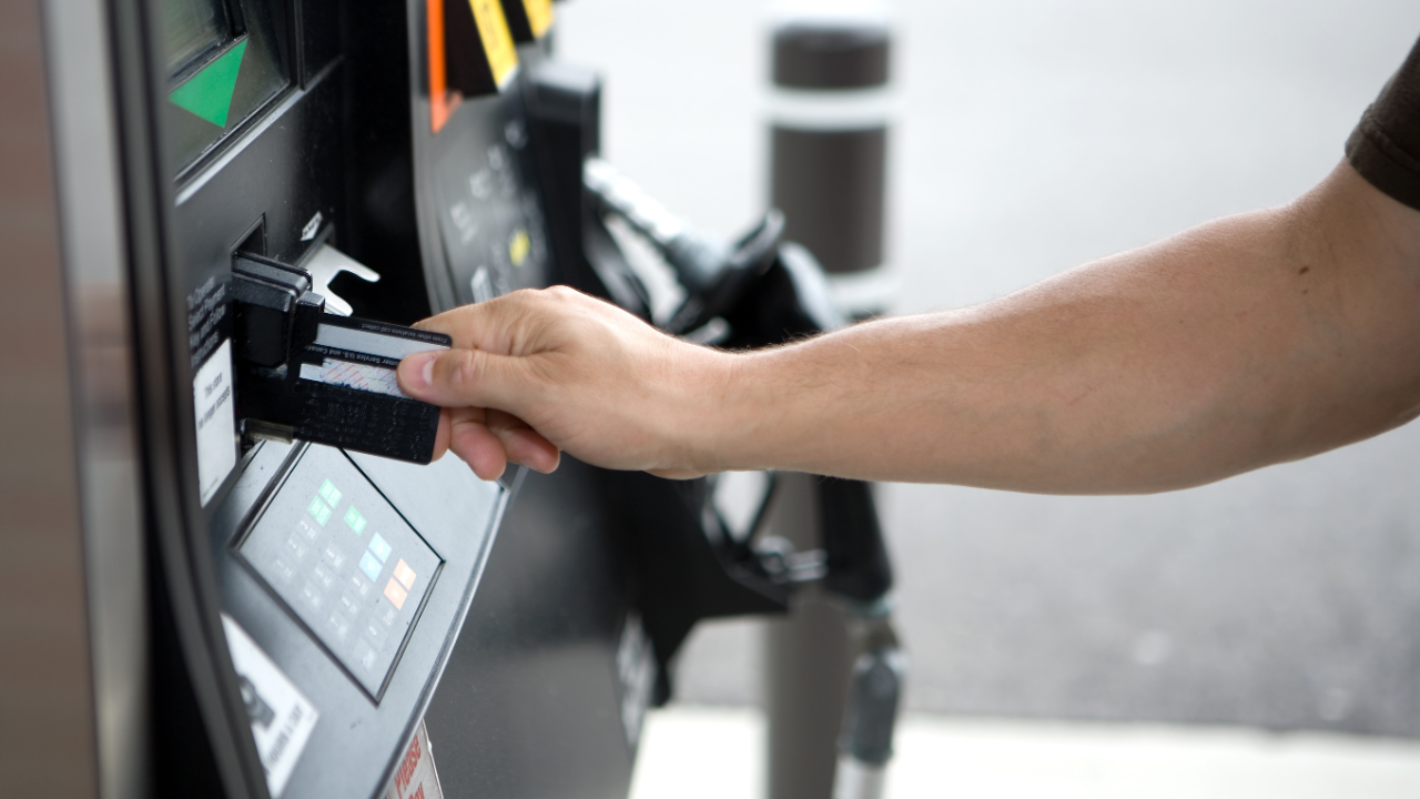 Paying for gas with a card