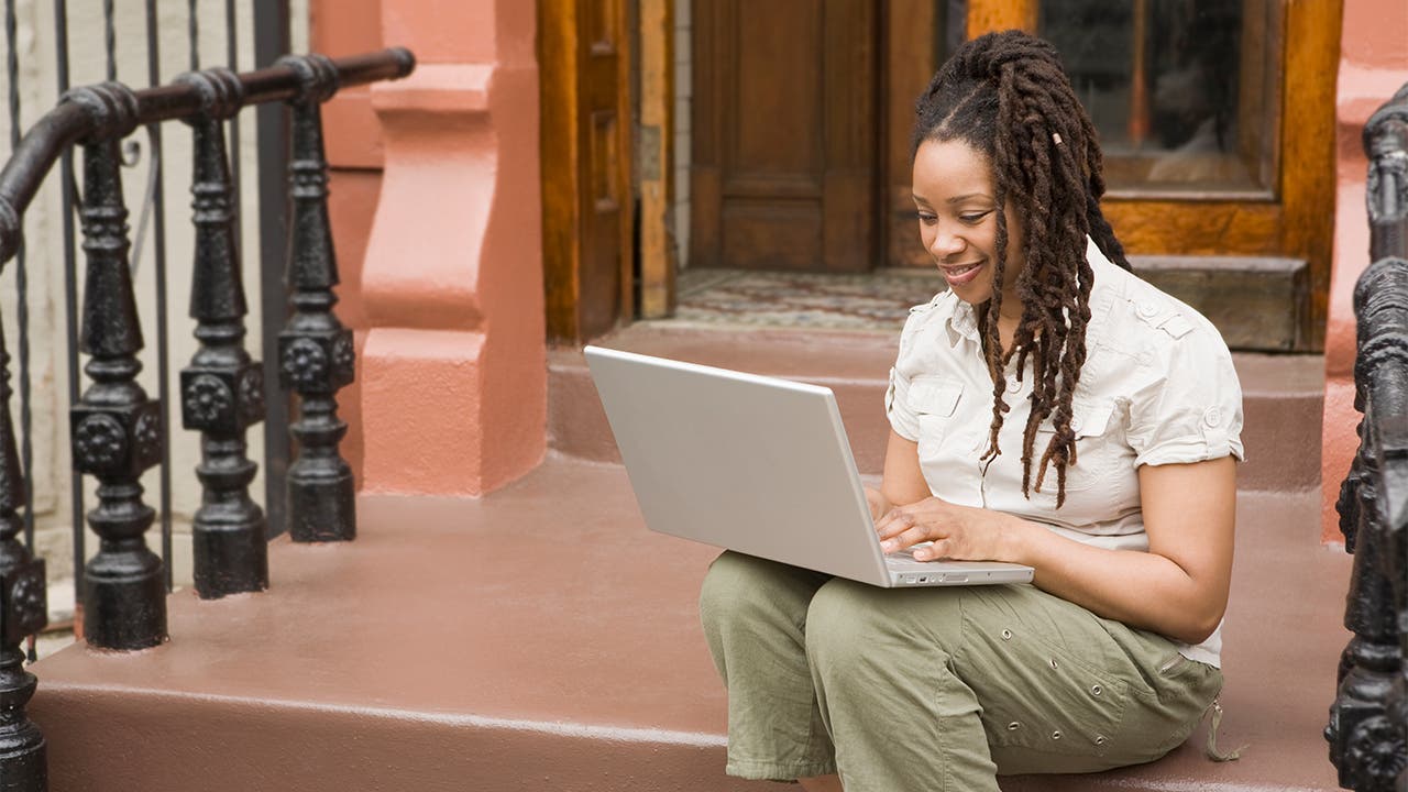 Woman on computer