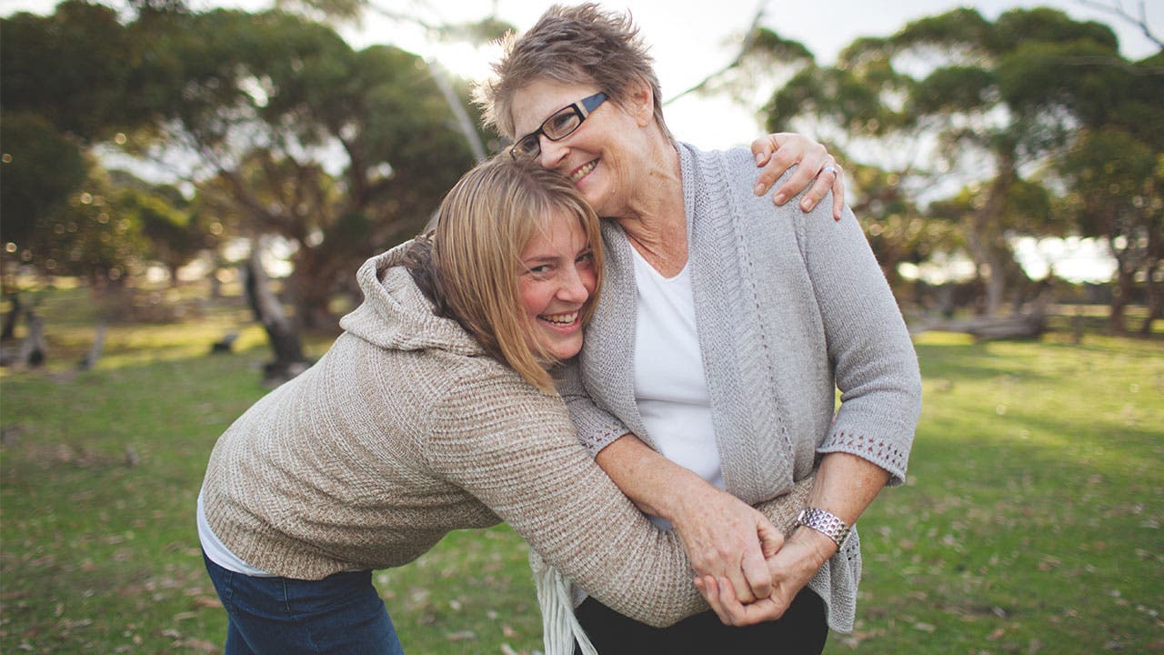 Mother and adult daughter