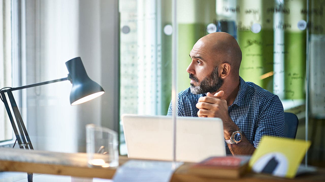 Businessman at desk