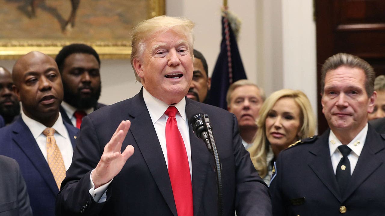 Trump giving a speech
