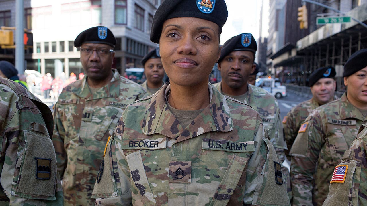 Troops on parade