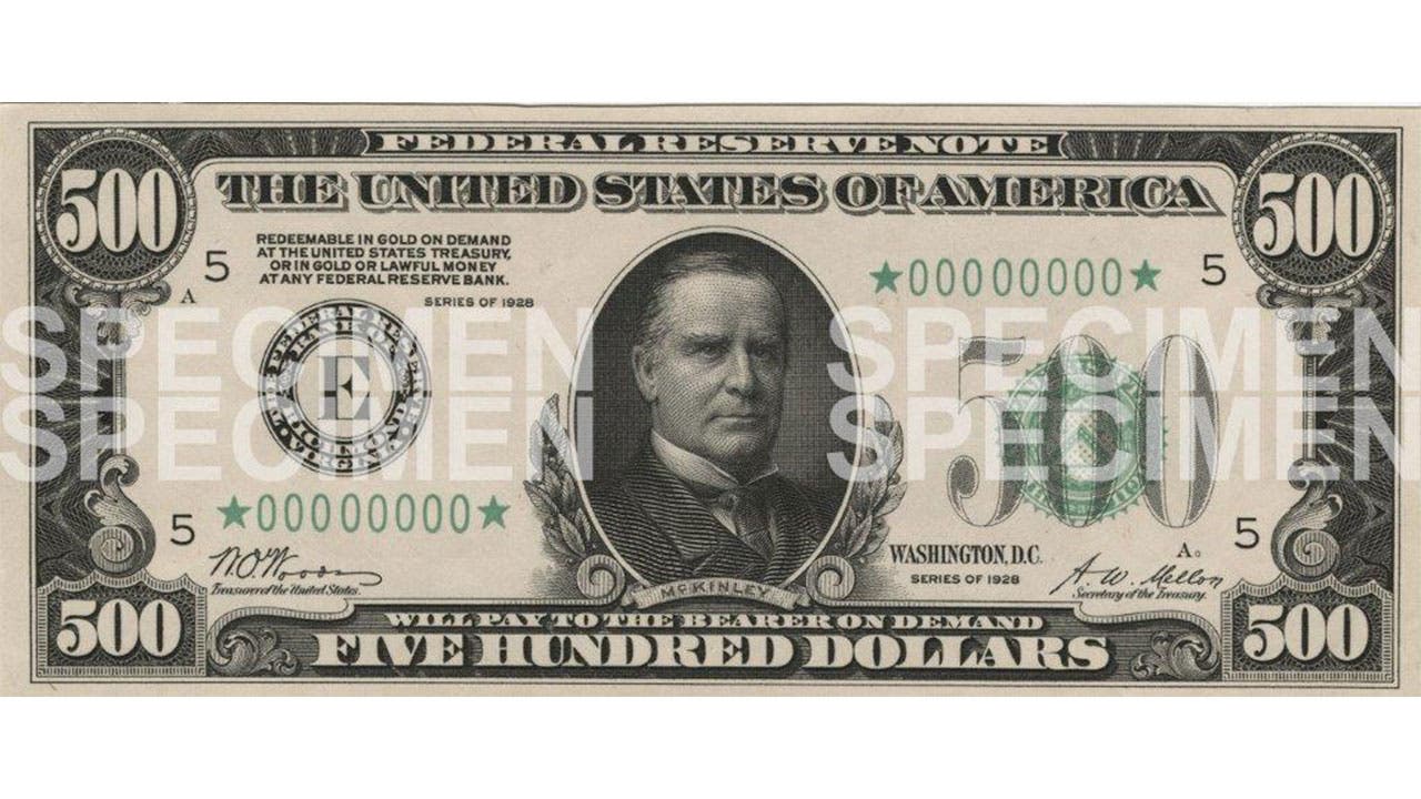 $500 Series bill