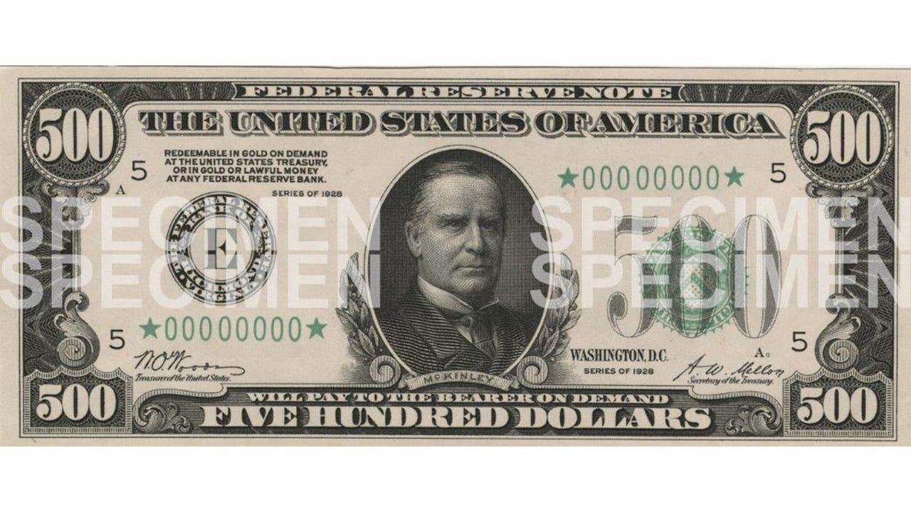 This Is What a Rare $500 Bill Looks Like, and Which Figures