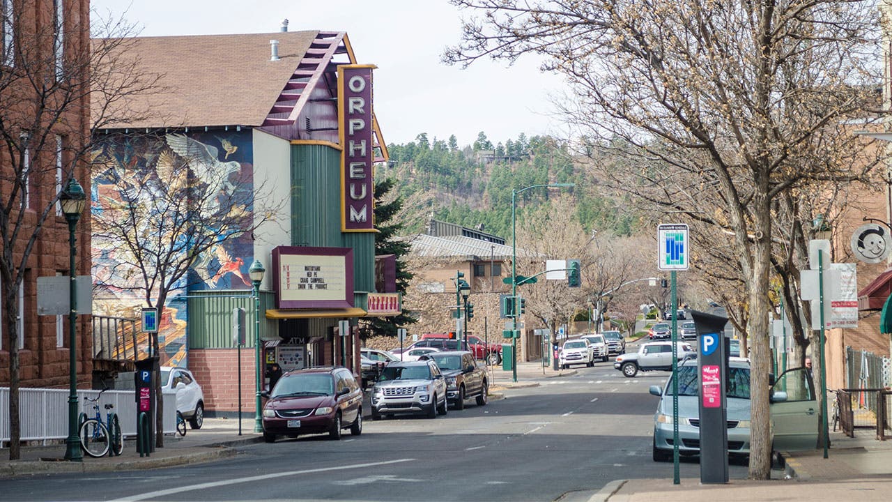 Aspen on road in Flagstaff