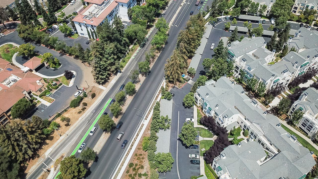 Aerial view of Cupertino