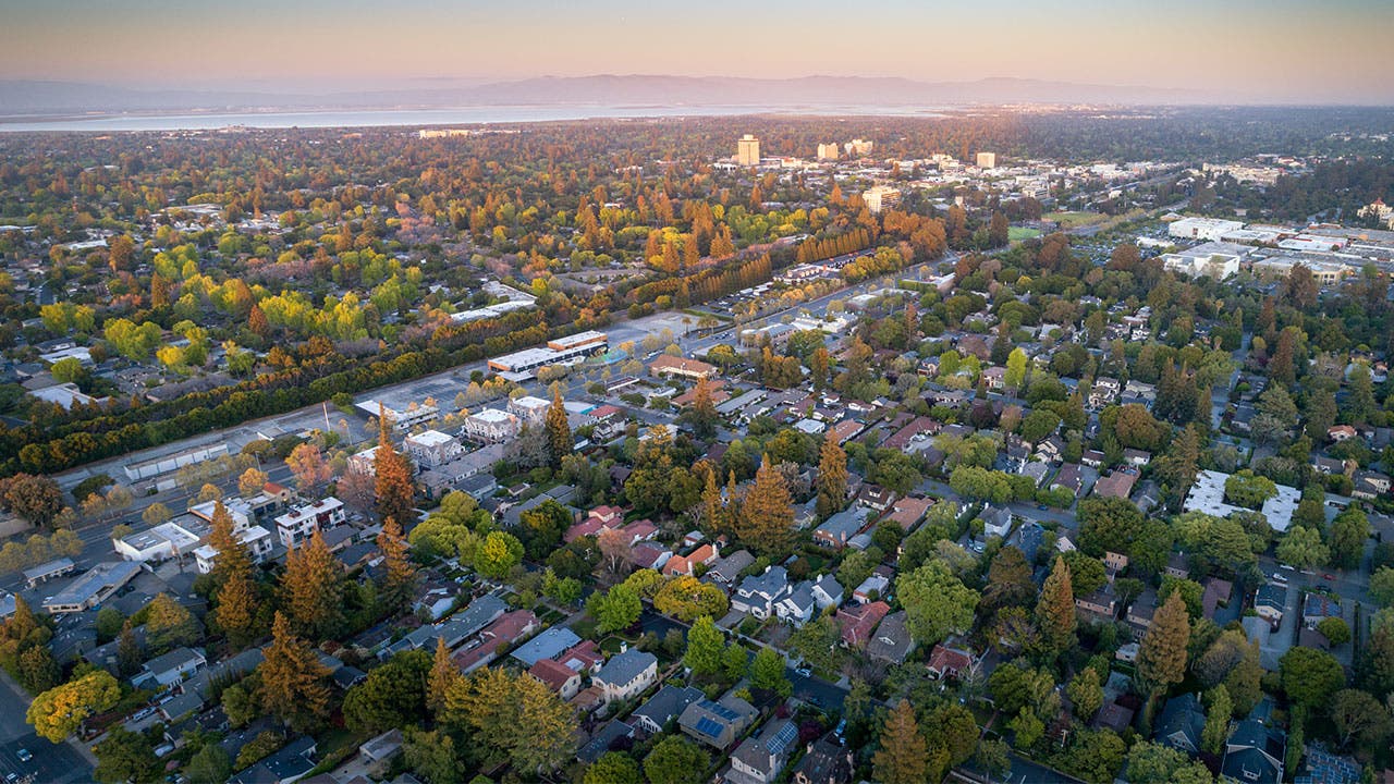 Aerial view of Palo Alto