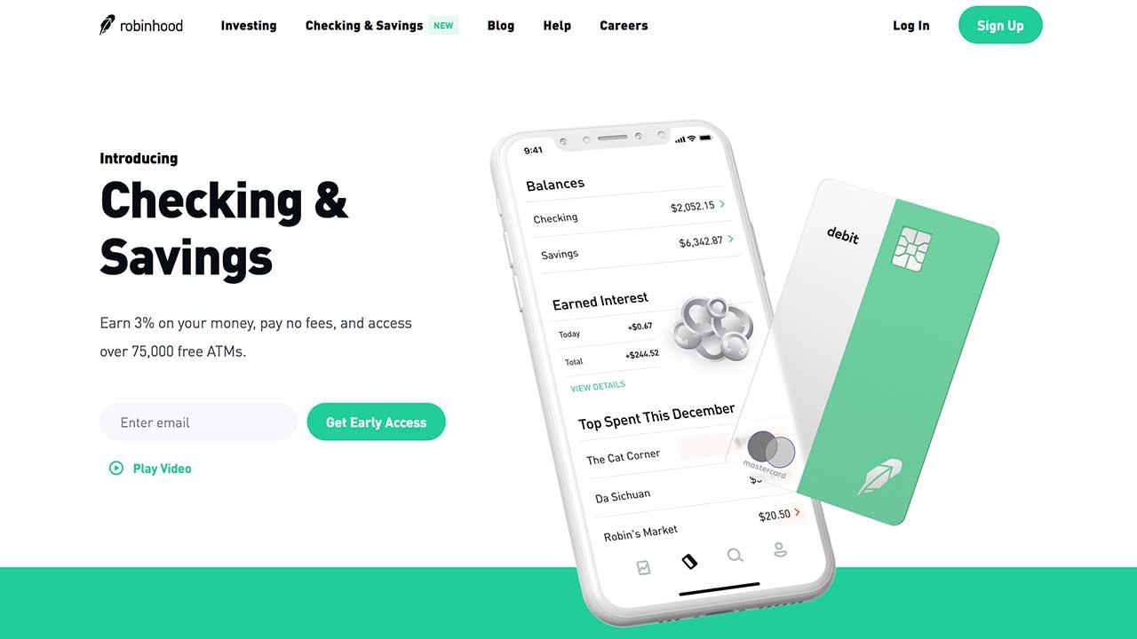 Robinhood Launching Checking Savings Accounts With 3 Interest - robinhood to offer checking and savings account!   s with no fees and 3 interest