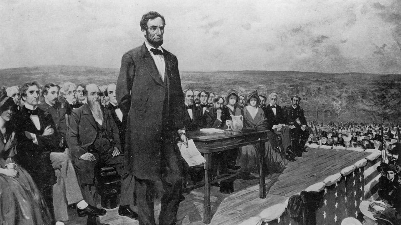 Abraham Lincoln at Gettysburg Address