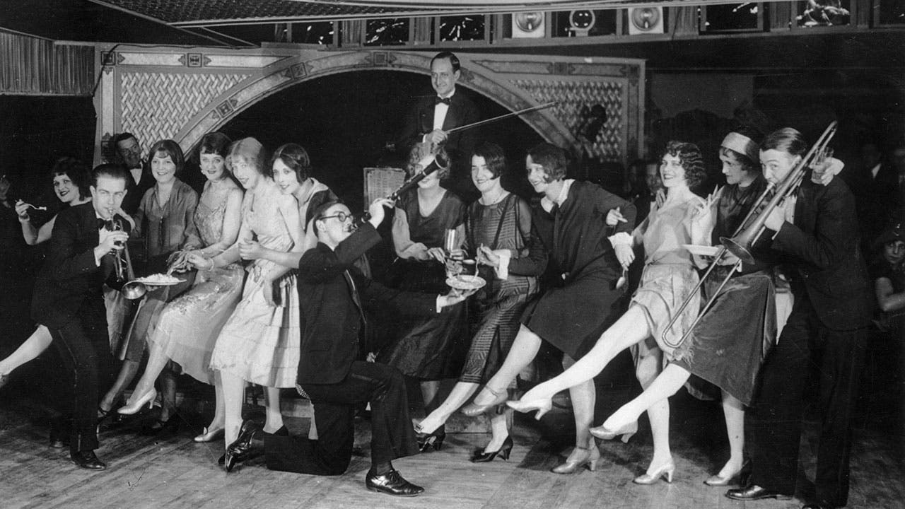 Flappers dancing in a Jazz club