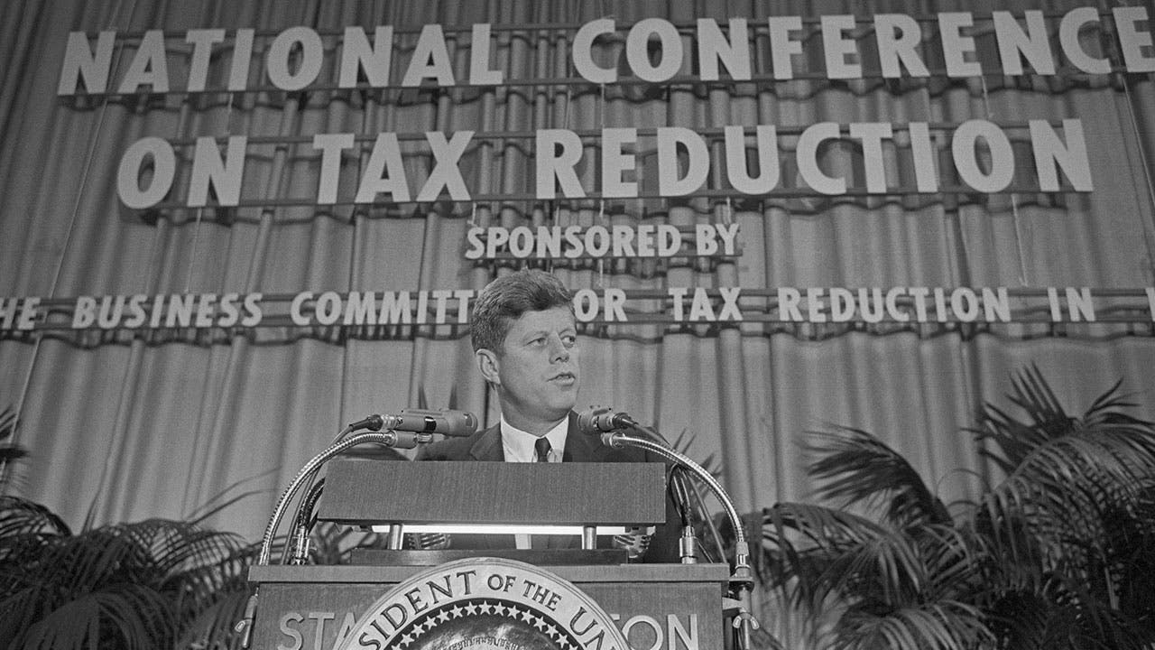 President Kennedy speaking on Tax Reduction