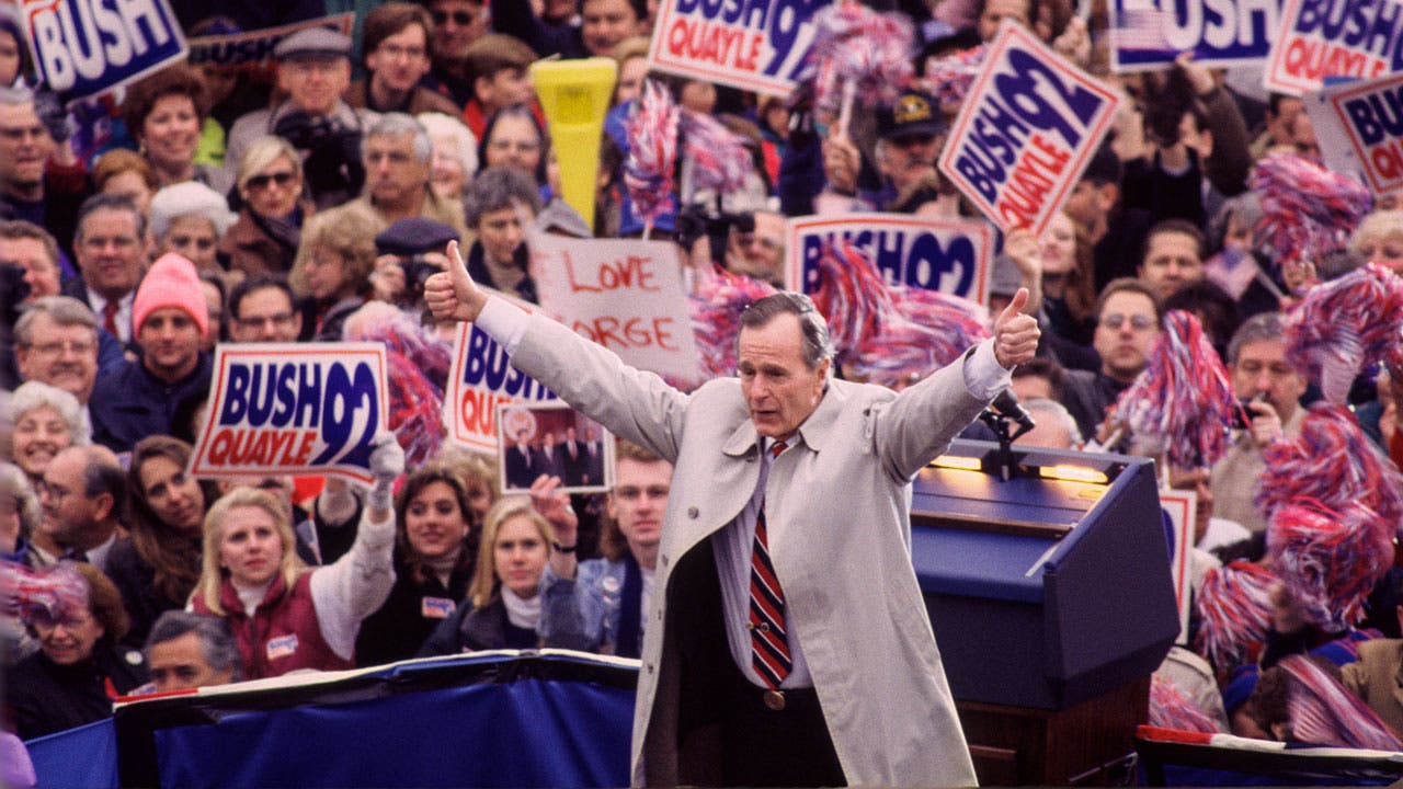 George Bush campaigning