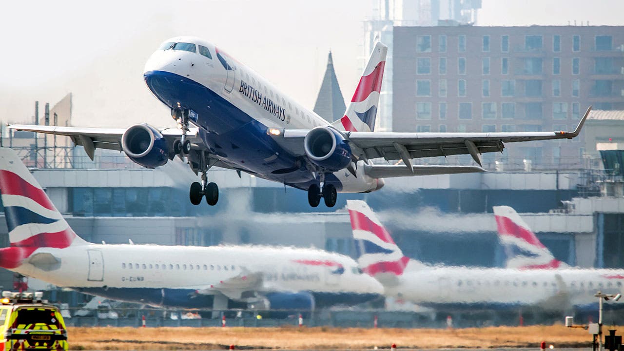 British Airways plane taking off
