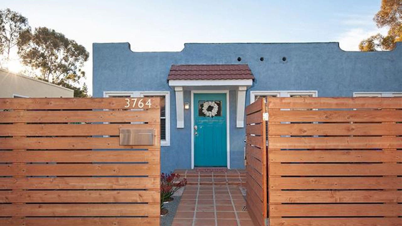 Tiny blue home in San Diego