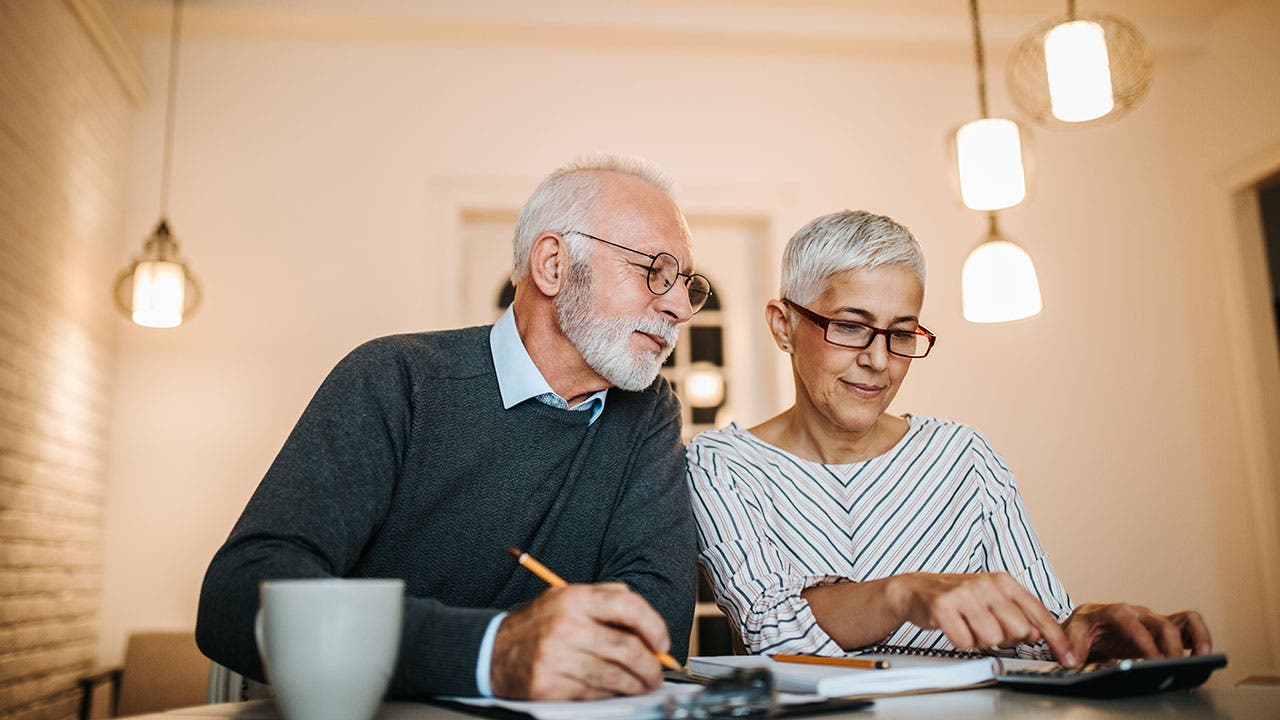 Couple working on finances
