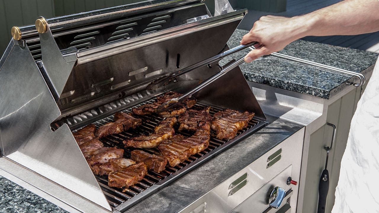 Man grilling