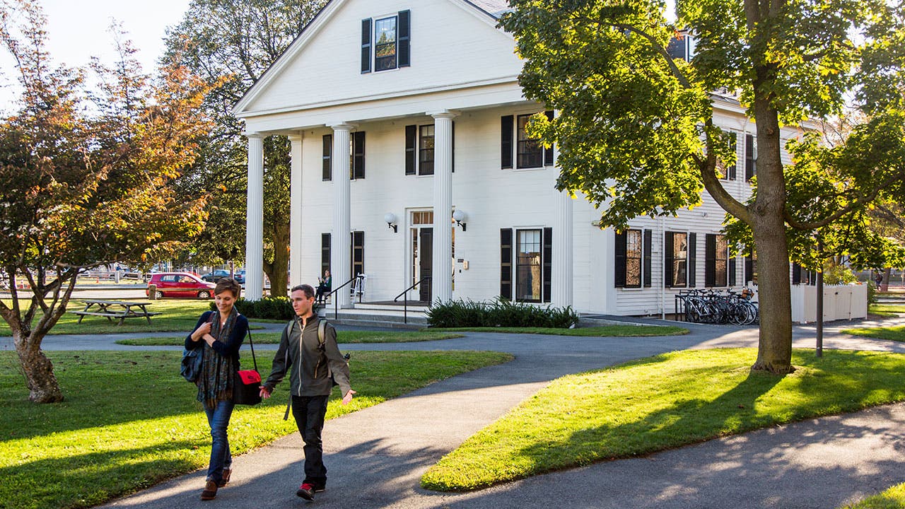 Harvard students on campus at Harvard