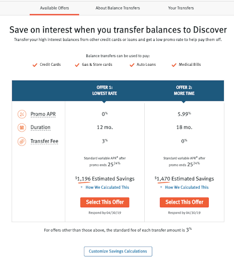 Can You Balance Transfer From One Discover Card To Another