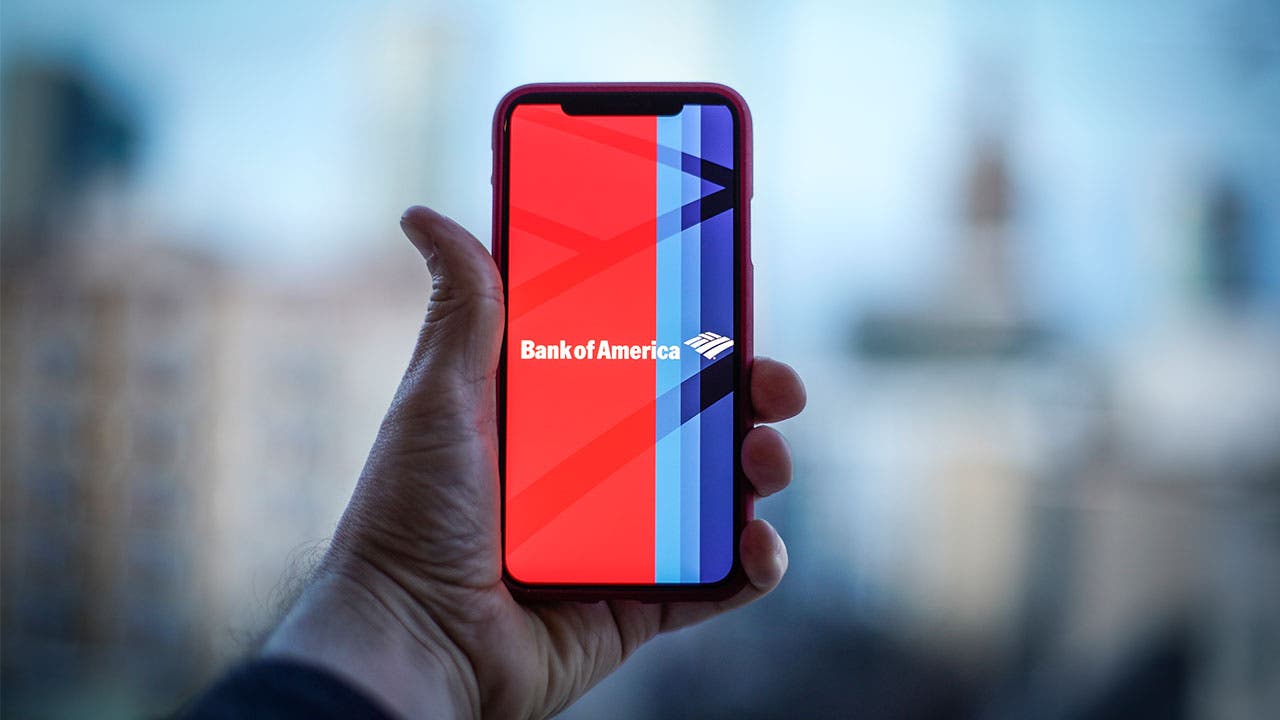 Man using Bank of America app