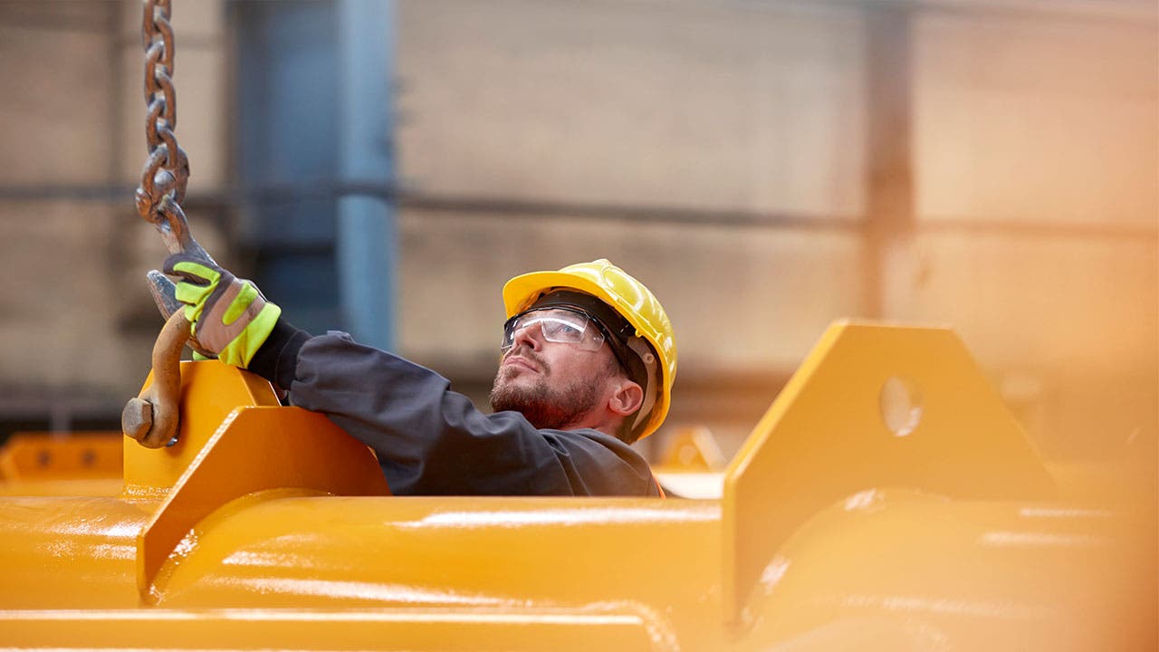 Man in a manufacturing plant