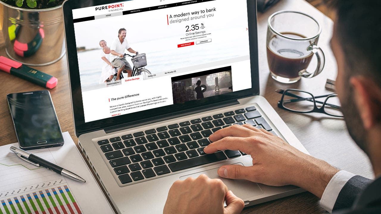 Man on Pure Point Financial website
