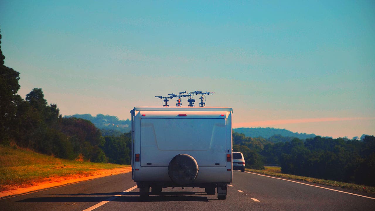 RV on the open road