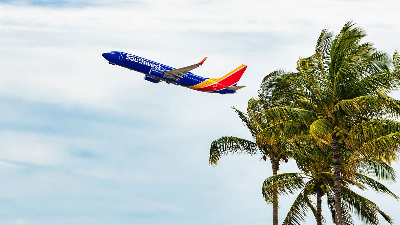 Southwest plane taking off