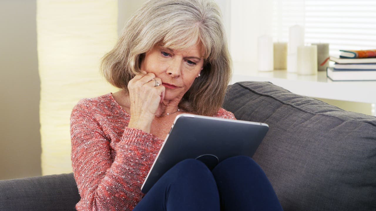 Woman making tough decision