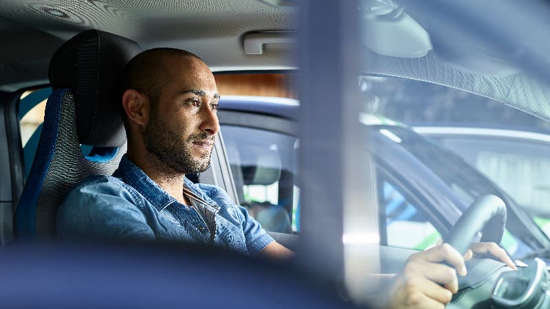 Man driving