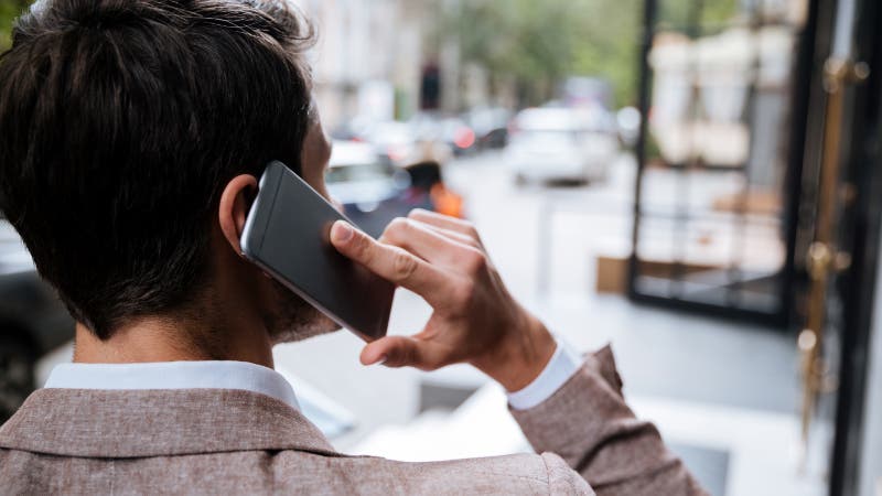 man talking on cell phone