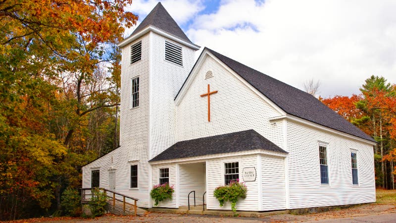 exterior of church in New England