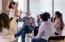 Group of adults talking