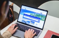 Person looking at computer