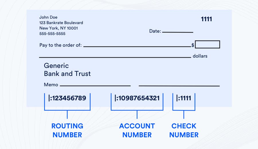 Diagram Of Check Routing And Account Numbers