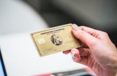 Person holding credit card
